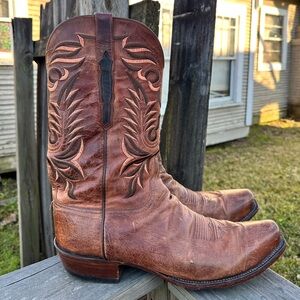 Lucchese Brown Western Cowboy Boots